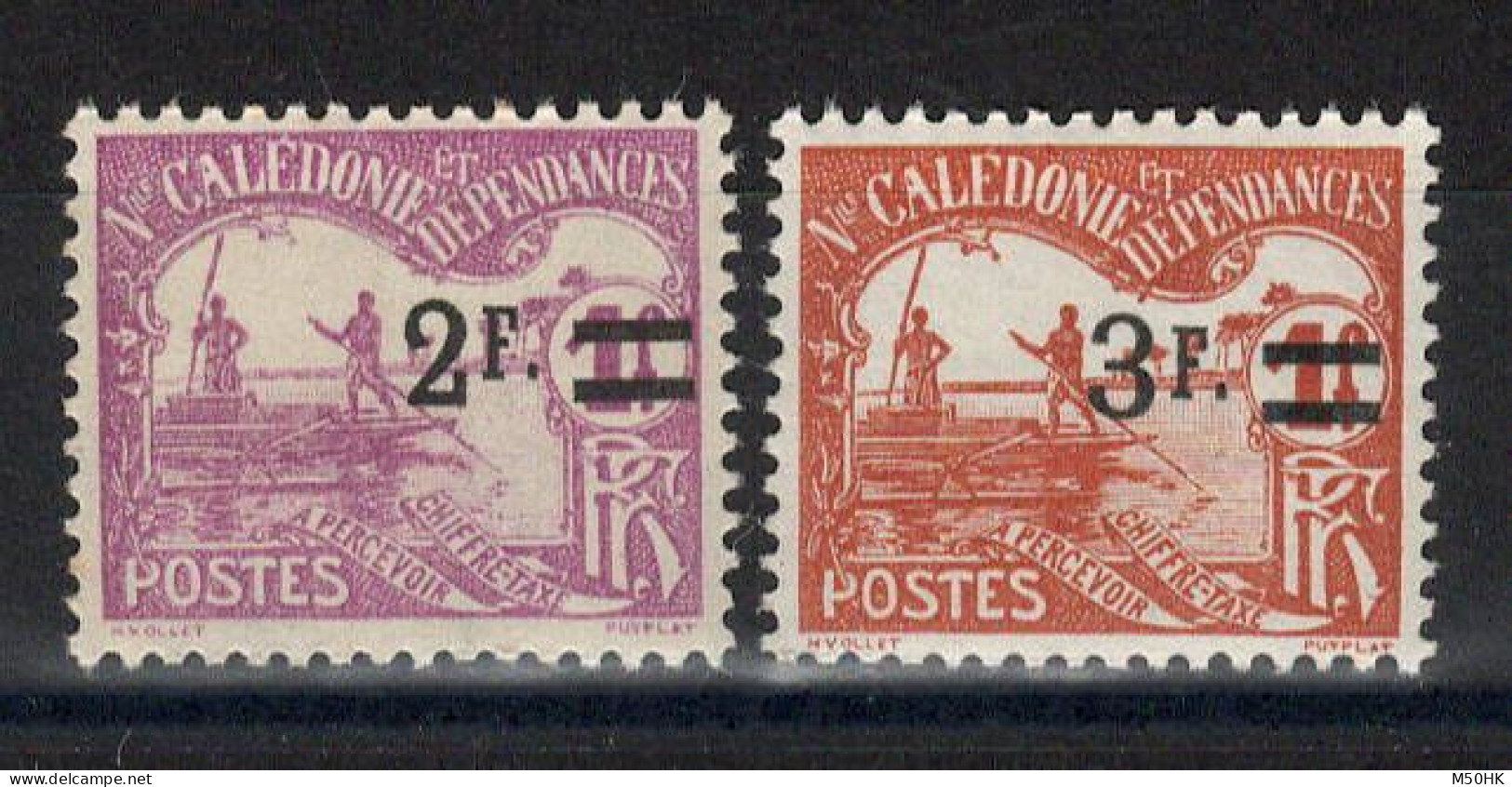 Nouvelle Caledonie - YV Taxe 24 & 25 N** MNH Luxe Complete Cote 26 Euros - Timbres-taxe