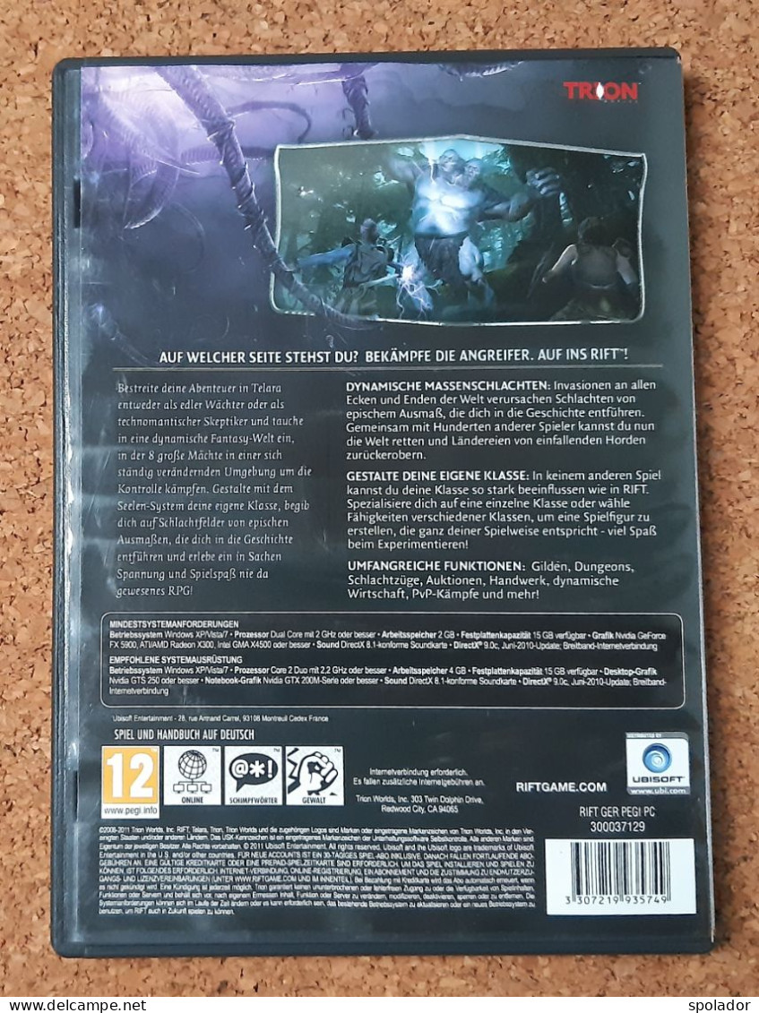 RIFT-2011-PC-DVD-ROM-Trion-Ubisoft-Game Disc - PC-Games