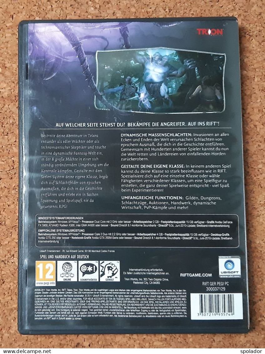 RIFT-2011-PC-DVD-ROM-Trion-Ubisoft-Game Disc - Giochi PC