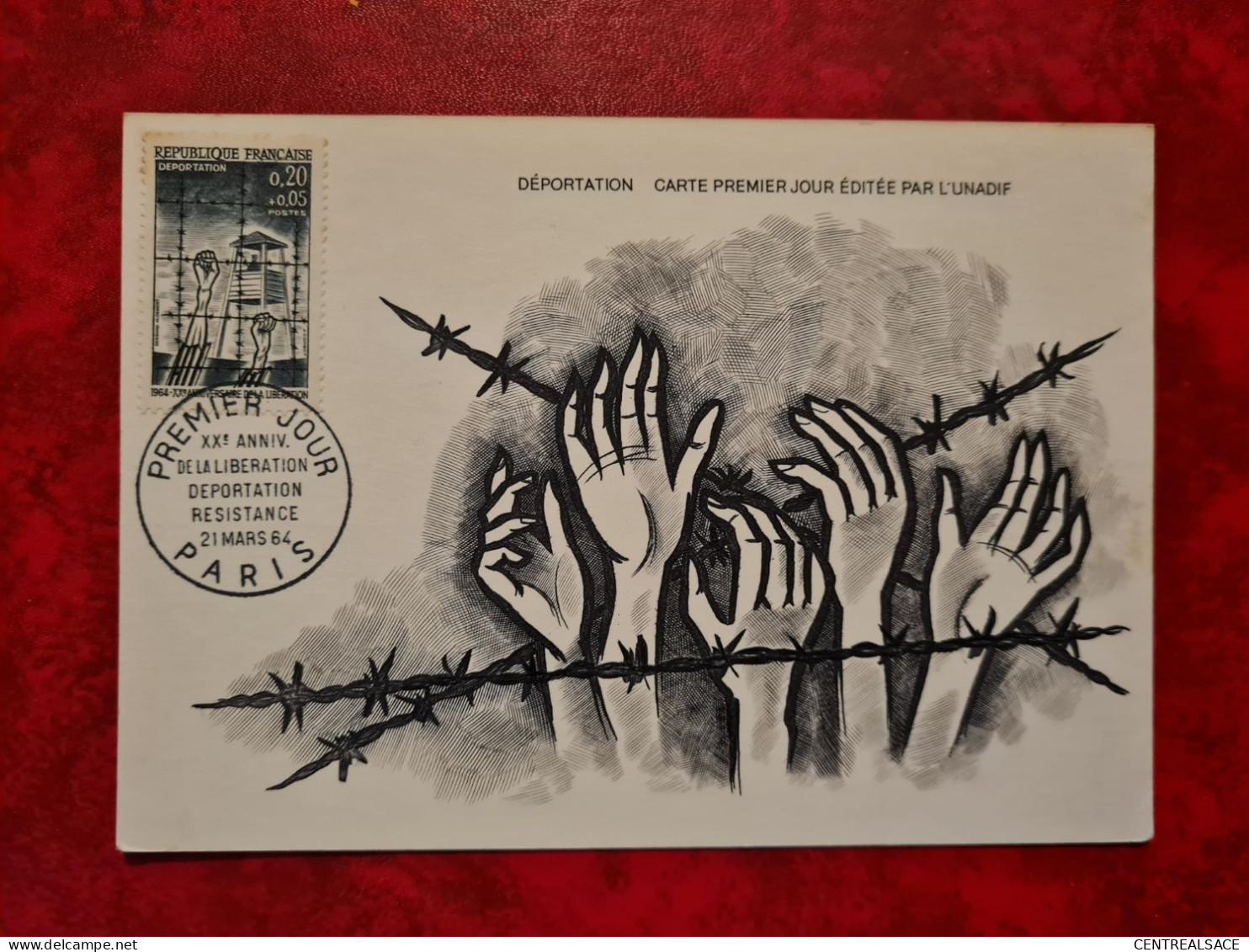 Carte Maxi 1964  XX° ANNIVERSAIRE DE LA LIBERATION DEPORTATION  PARIS - Other & Unclassified