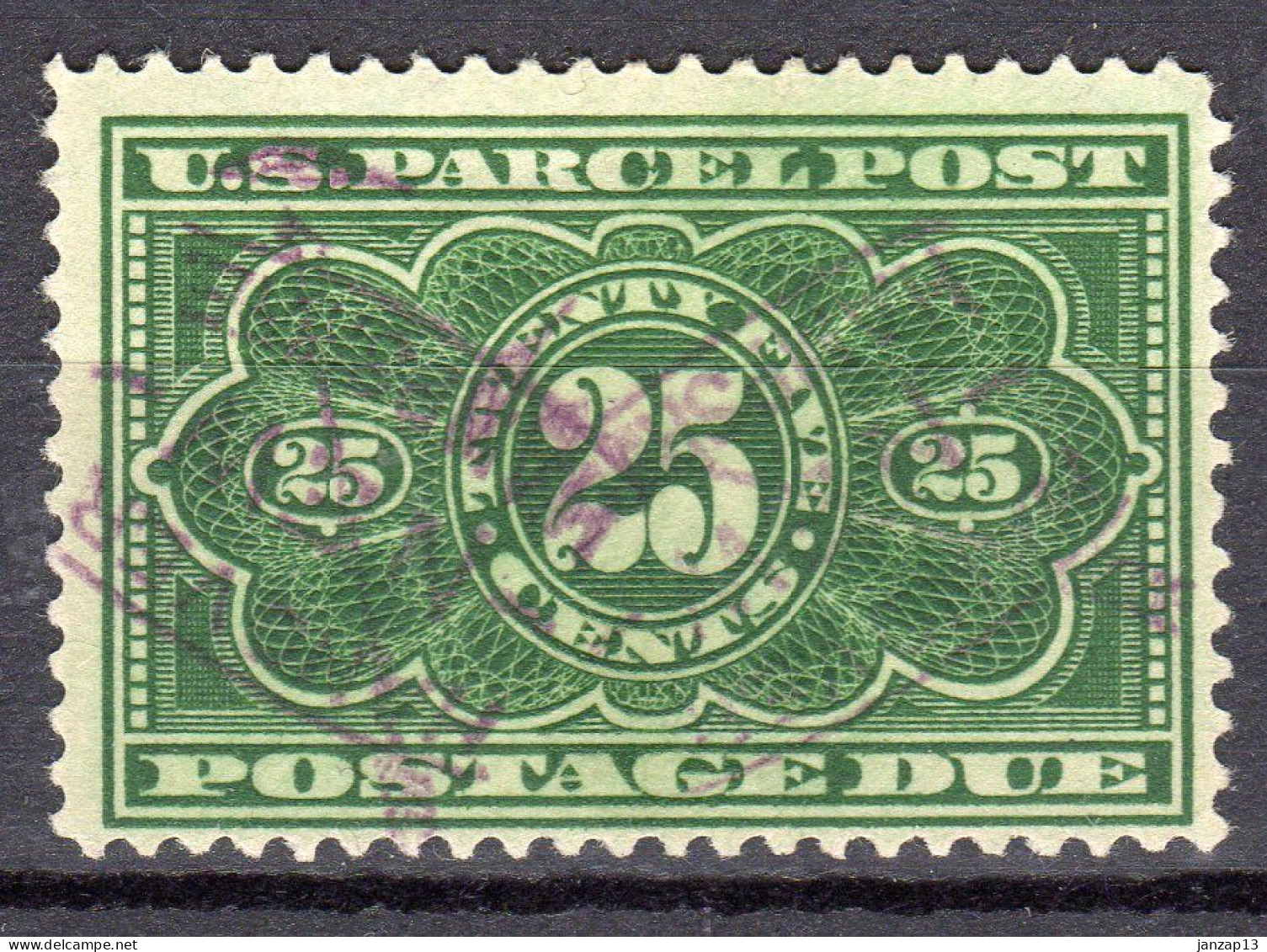 JK-0031; USA Precancel/Vorausentwertung/Preo; Hanover (NH) Type L-2 HS, 25 Ct 1913 Parcel Post Postage Due - Préoblitérés