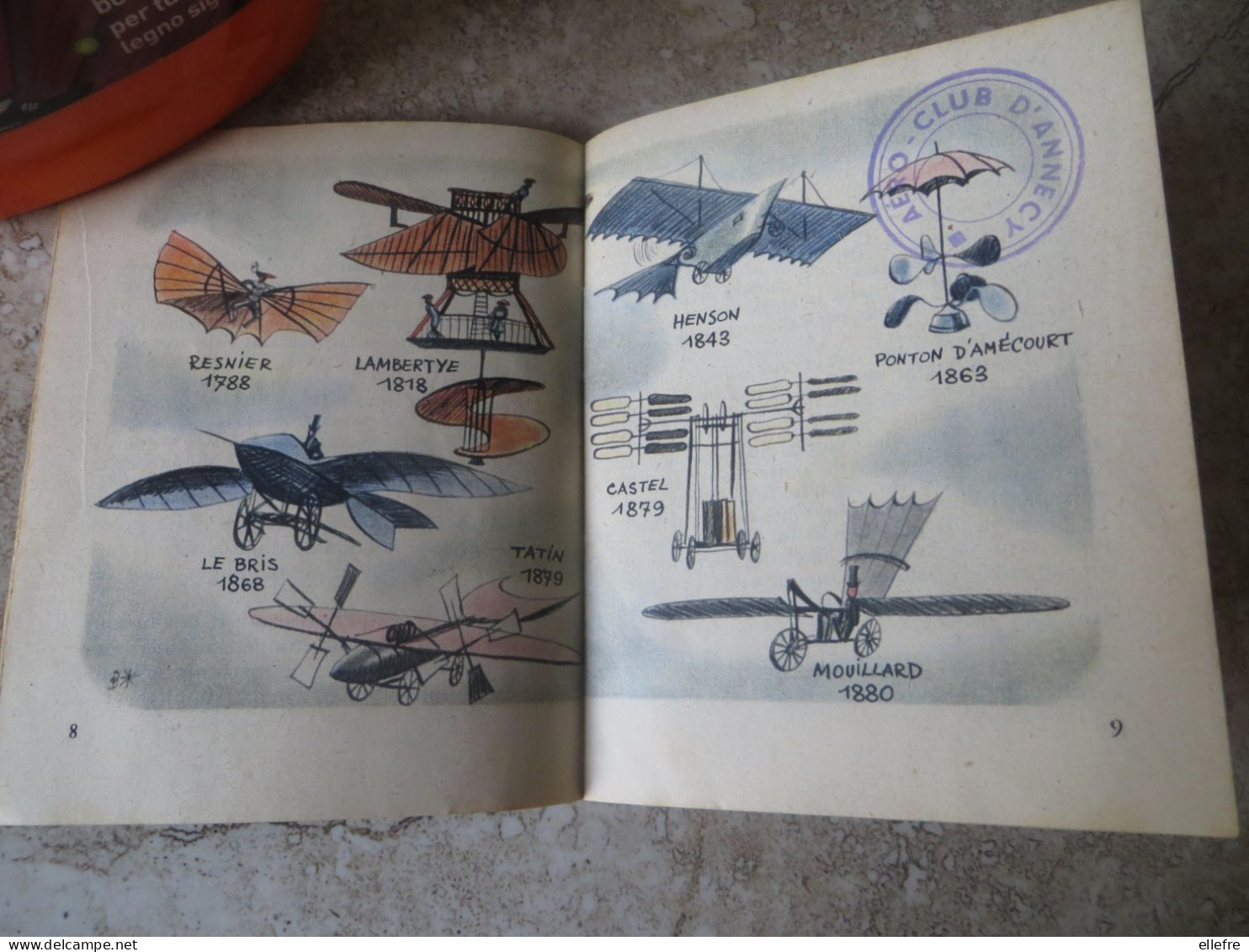 Petit Livre Collection Savoir Série Air N° 1 Naissance De L' AVIATION Ed Raymond Schall  Paris Tampon Aéro Club Annecy - Vliegtuig