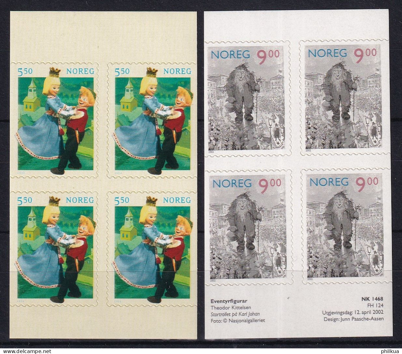 MiNr. 1432 - 1433 Norwegen 2002, 12. April. Märchenfiguren - Postfrisch/**/MNH - Unused Stamps