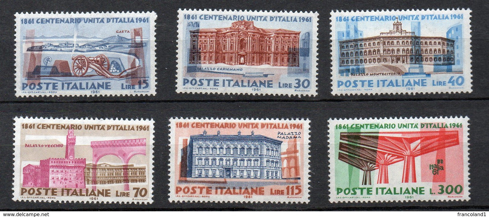 1961 Repubblica Unita D'Italia N. 926 - 31 Serie Completa Integri MNH** - 1961-70: Mint/hinged