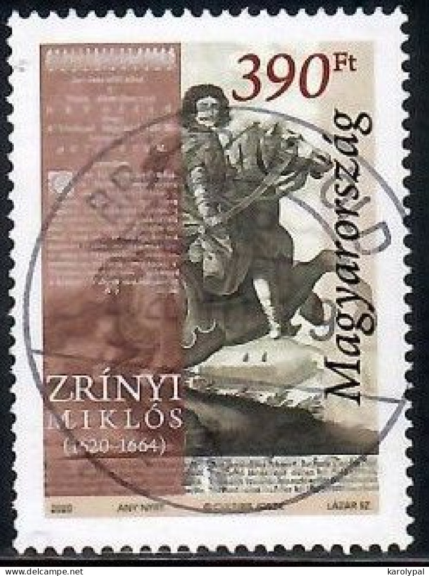 Hungary, 2020, Used, 400th Birth Anniversary Of Miklós Zrínyi (1620-1664)  Mi. Nr.6118, - Gebraucht