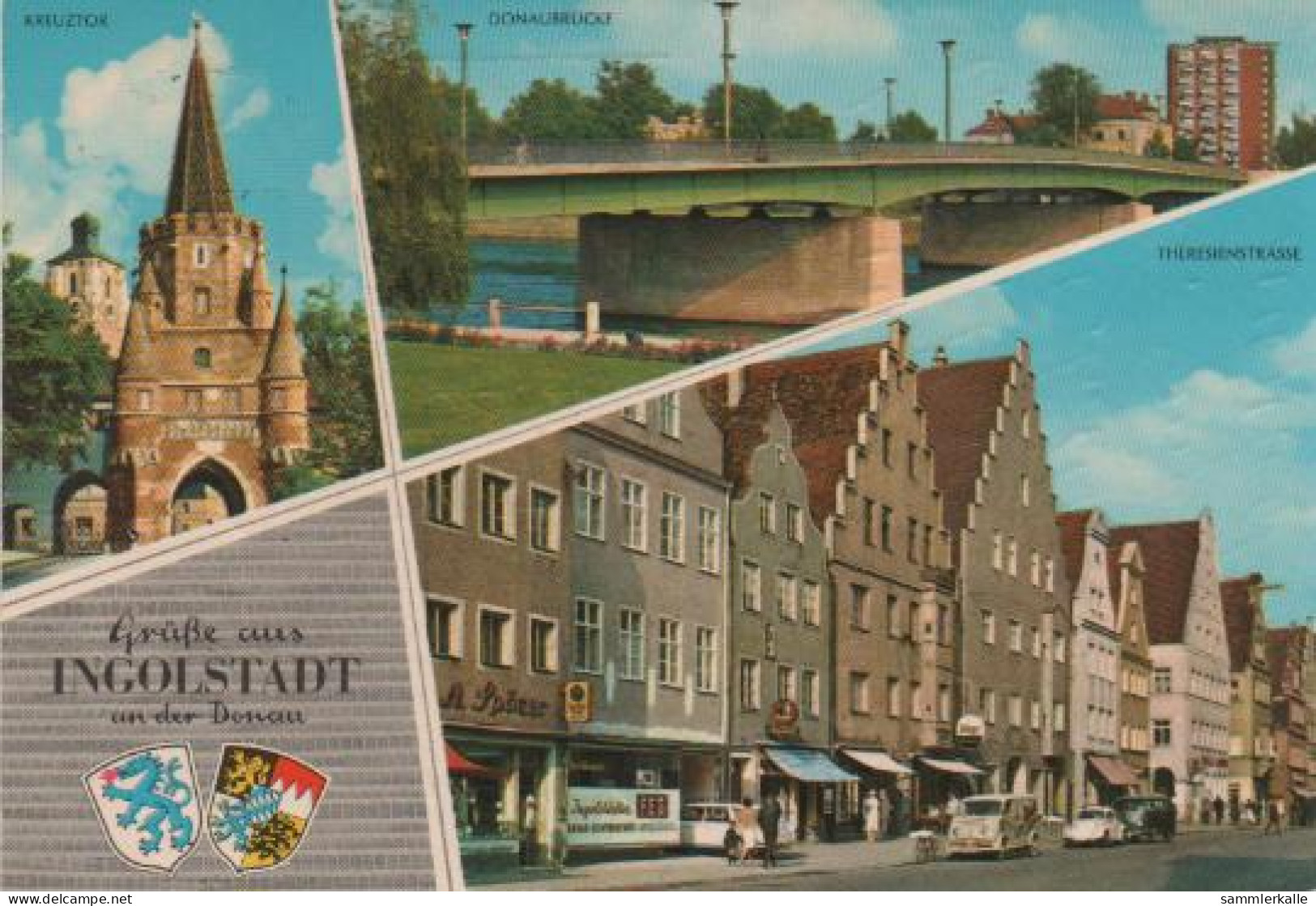 666 - Ingolstadt - Kreuztor, Donaubrücke, Theresienstrasse - Ca. 1970 - Ingolstadt