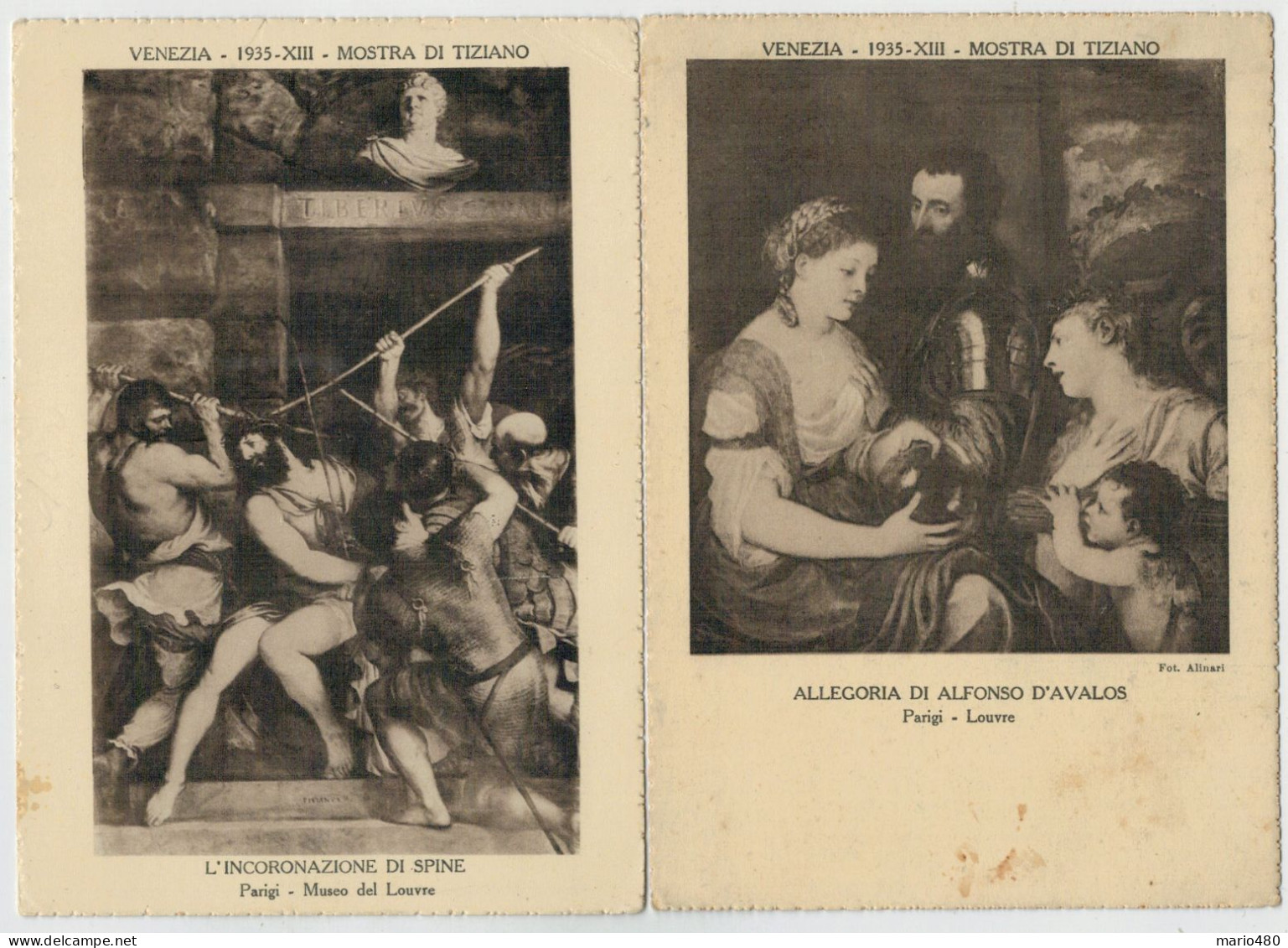 VENEZIA 1935 MOSTRA DI  TIZIANO -1937  MOSTRA DEL TINTORETTO -1939 MOSTRA DEL VERONESE - Schilderijen