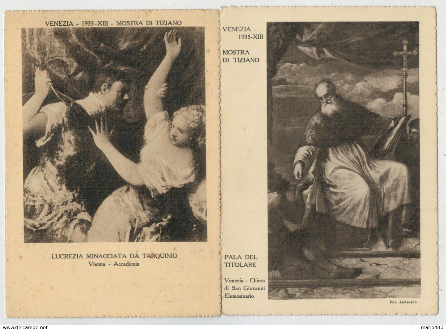 VENEZIA 1935 MOSTRA DI  TIZIANO -1937  MOSTRA DEL TINTORETTO -1939 MOSTRA DEL VERONESE