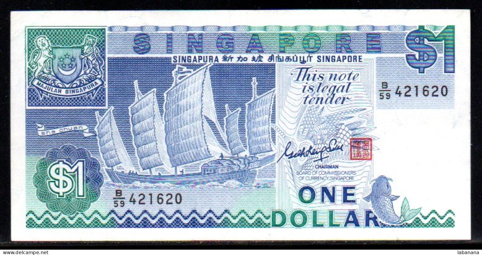 659-Singapour 1$ 1987 B59 - Singapour