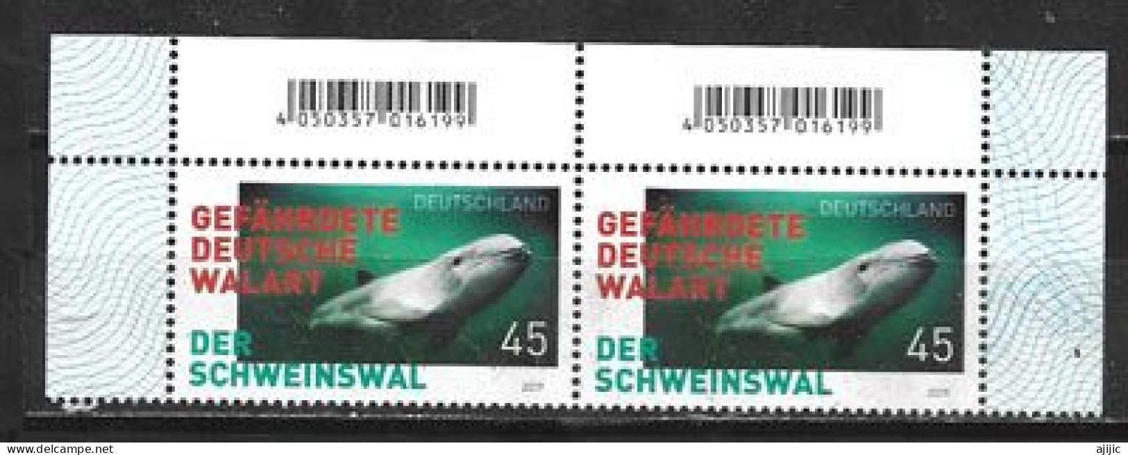 Faune D'Allemagne:  Le Marsouin.  Bande De 2 Timbres Se-tenant Neufs**  2019 - Ongebruikt