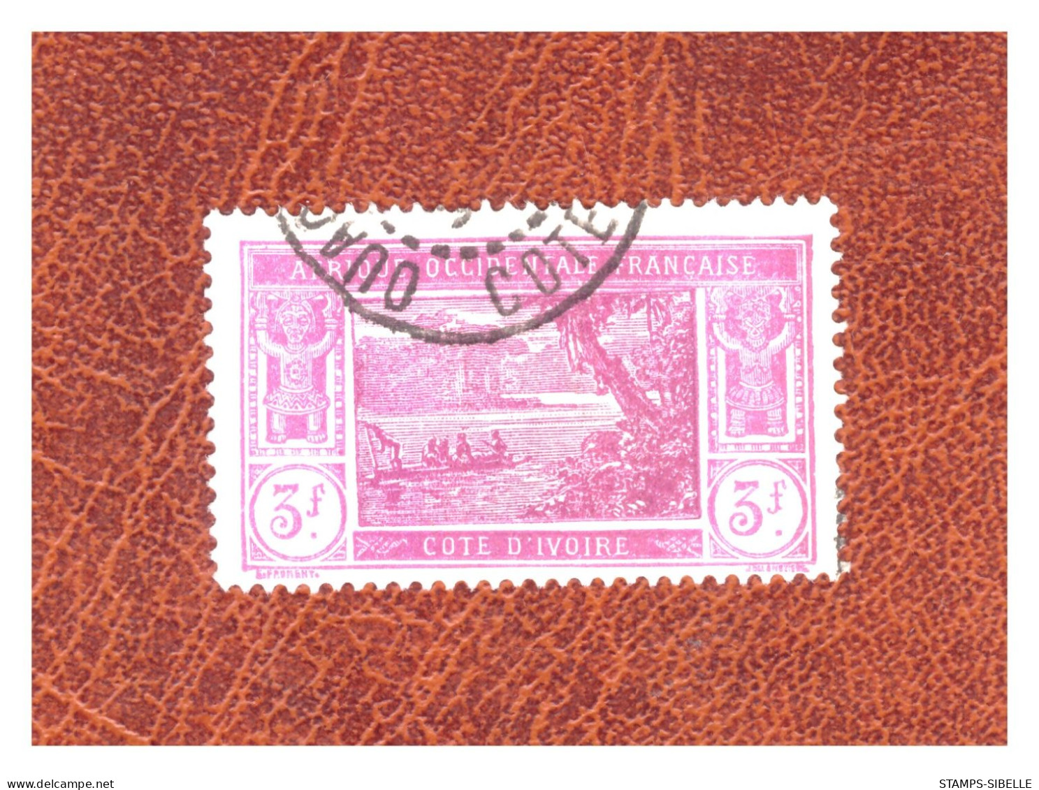 COTE D' IVOIRE     N ° 83 .  3 F  LILAS  ROSE   OBLITERE    .  SUPERBE  . - Used Stamps