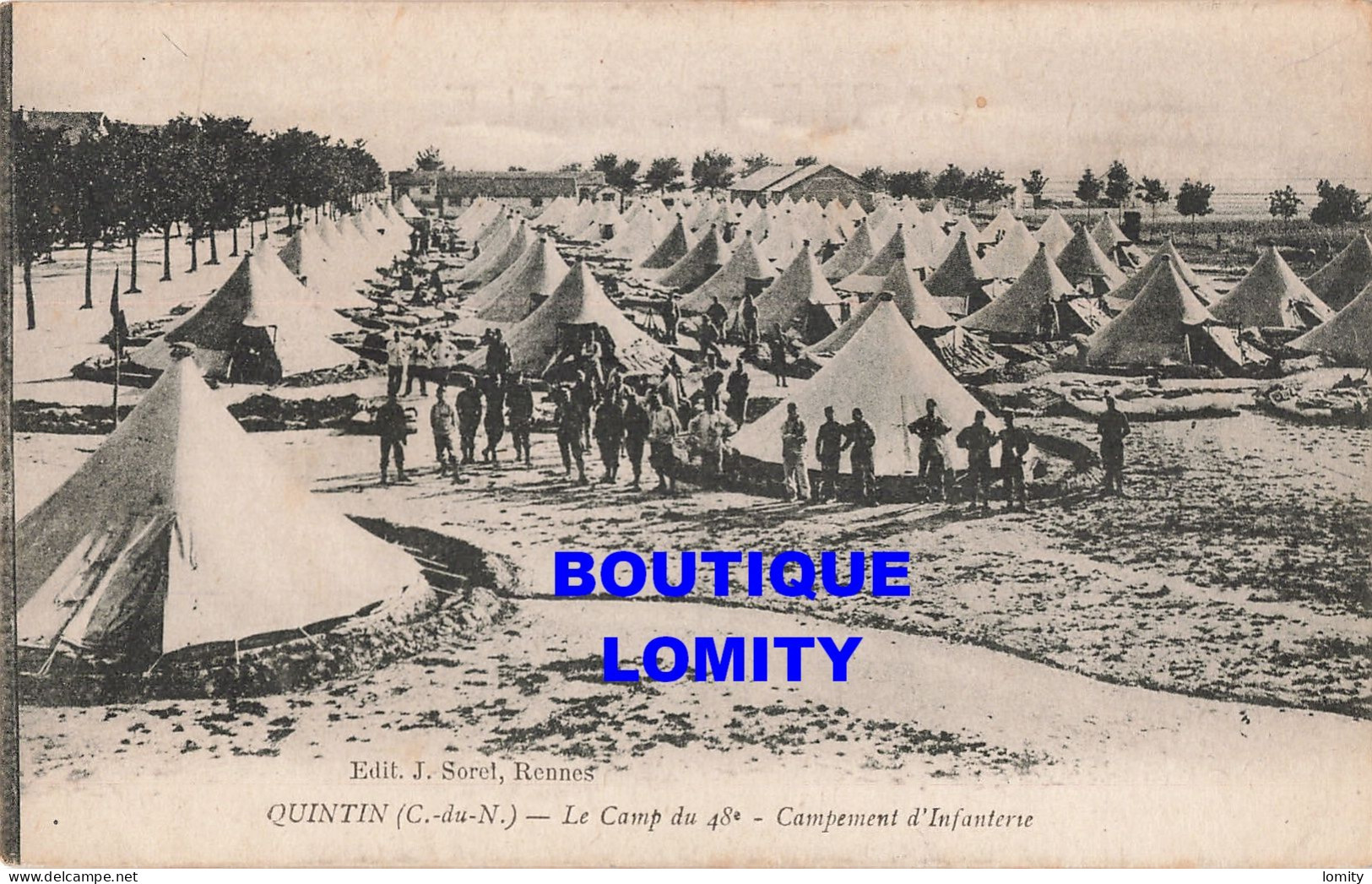 22 Quintin Le Camp Du 48e Régiment Campement D' Infanterie CPA - Quintin