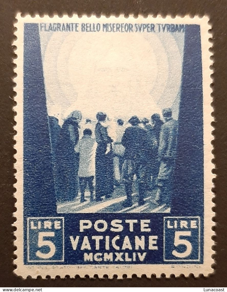 Vaticaanstad 1945 MH Mi #115*  5 Lire,  Aid To Victims Of War - Neufs