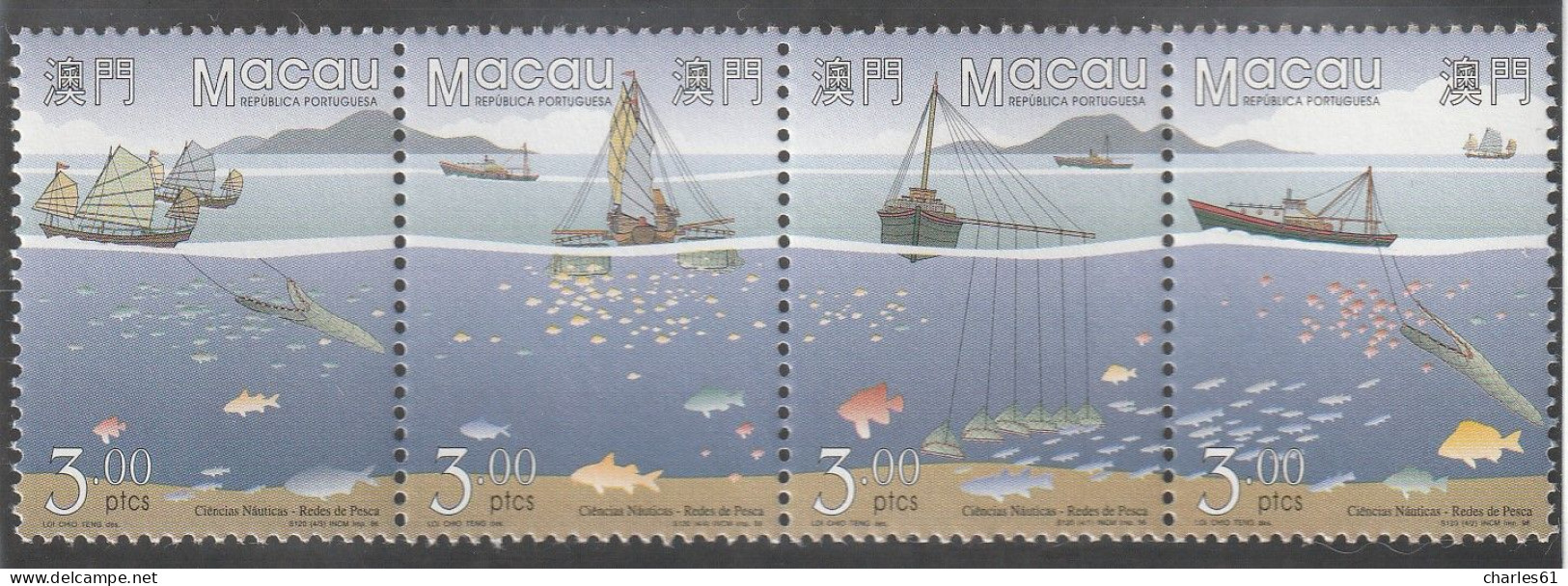 MACAO - N°830/3 ** (1996) Pêche - Unused Stamps