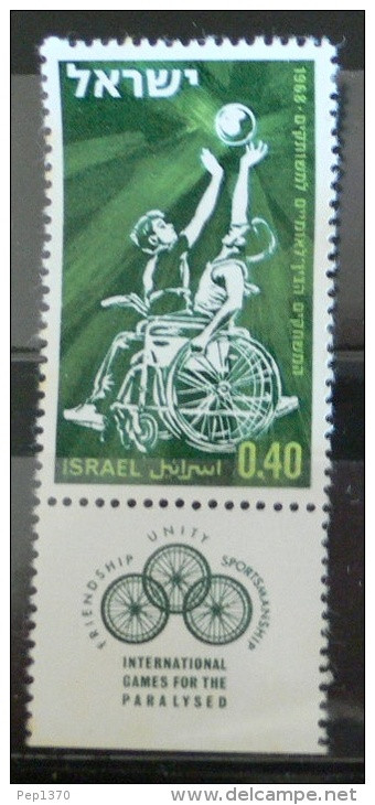 ISRAEL 1968 -  JUEGOS PARALIMPICOS PARA MINUSVALIDOS-  YVERT Nº 370 - Nuovi (con Tab)