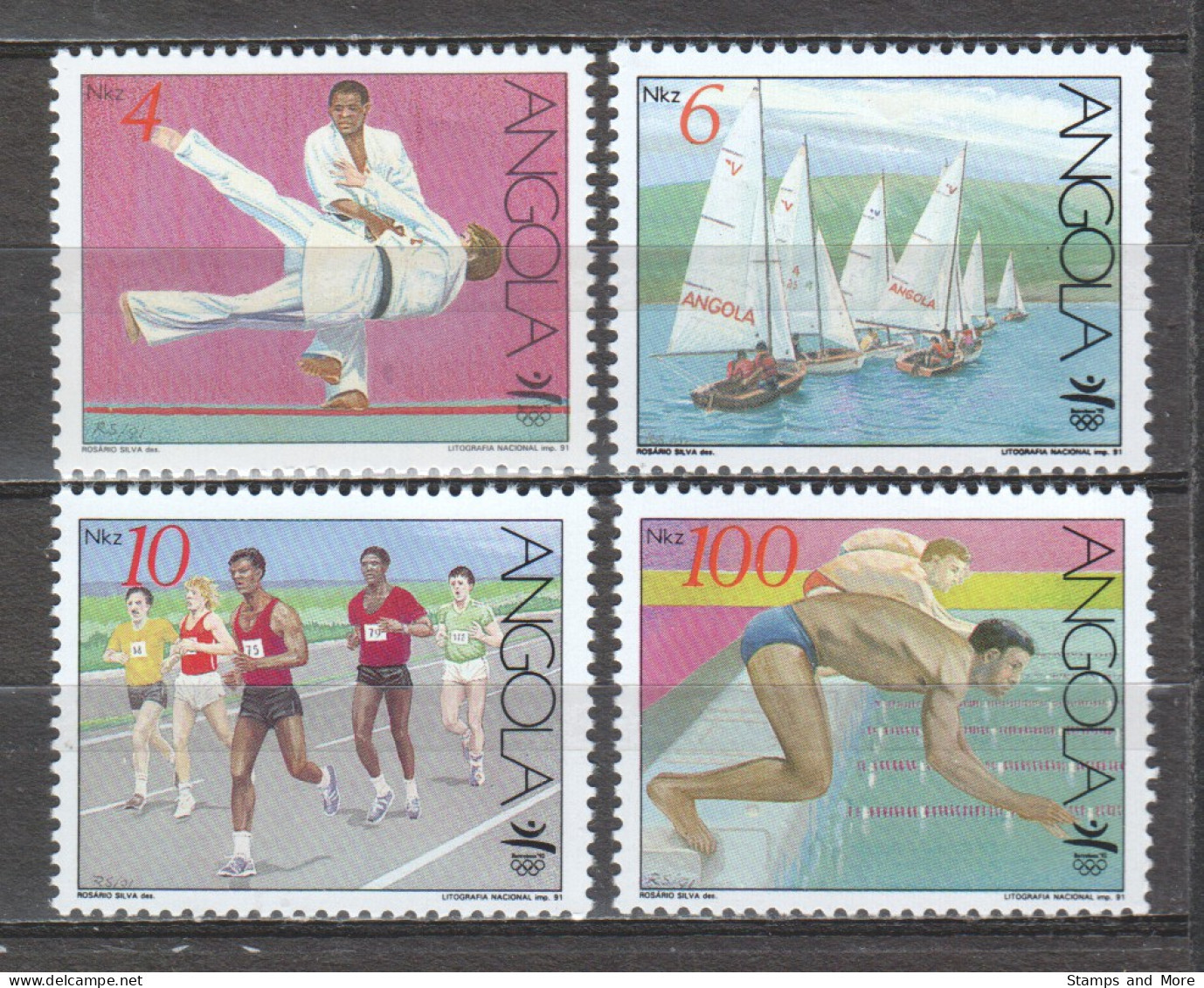 Angola 1991 Mi -859-862 MNH SUMMER OLYMPICS BARCELONA 1992 - Sommer 1992: Barcelone