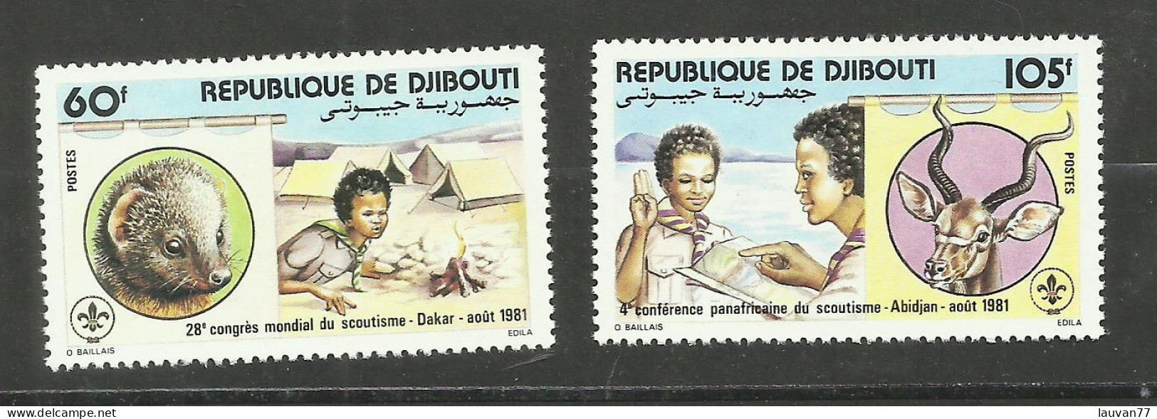 Djibouti N°539, 540 Neufs** Cote 3.90€ - Djibouti (1977-...)