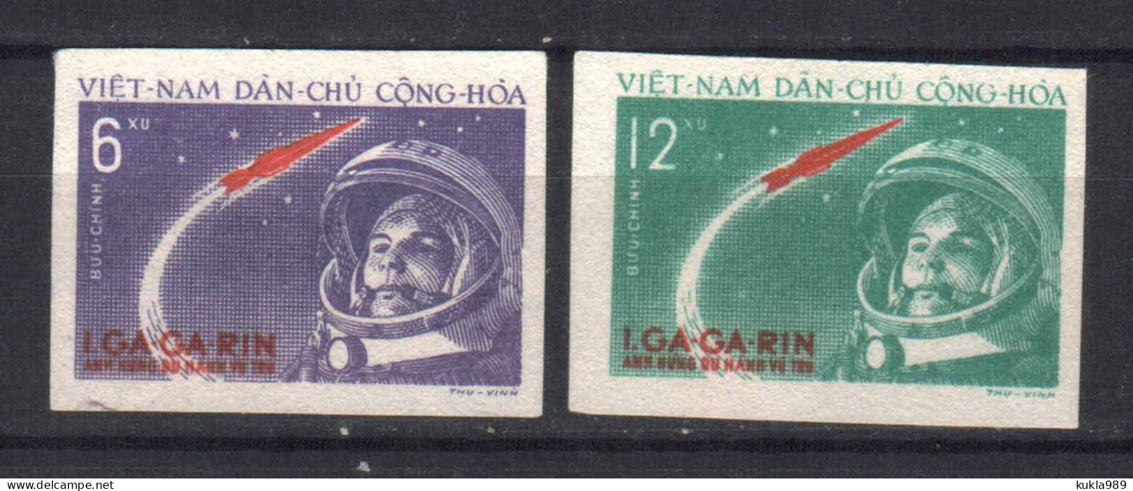 VIETNAM  STAMPS, 1961 SPACE Sc.#160-161, IMPERF., MNG - Viêt-Nam