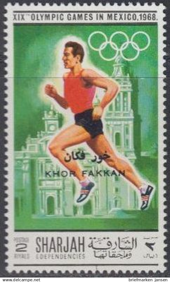 Sharjah Khor Fakkan Mi.Nr. 174A Olympia 1968 Mexiko, Laufen (2) - Schardscha