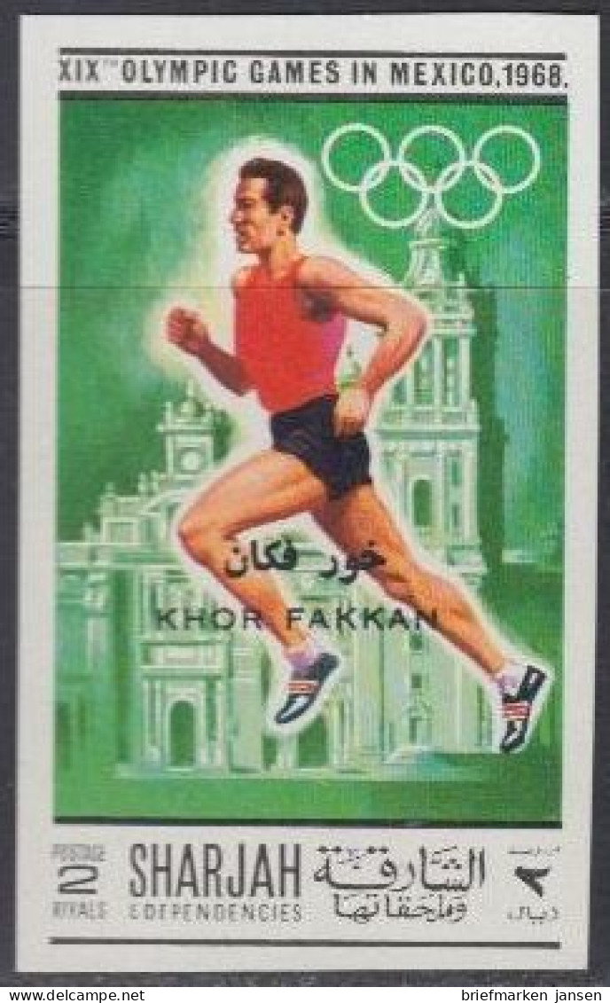 Sharjah Khor Fakkan Mi.Nr. 174B Olympia 1968 Mexiko, Laufen (2) - Schardscha