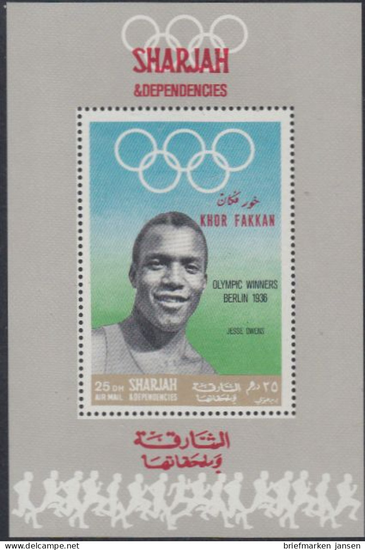 Sharjah Khor Fakkan Mi.Nr. 219Sb Olympiasieger 1936 Jesse Owens (25) - Sharjah