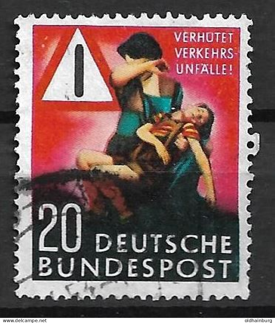 Bund 1953: Mi. 162 O Verkehrssicherheit- Unfallvorbeugung (6.-) - Gebraucht