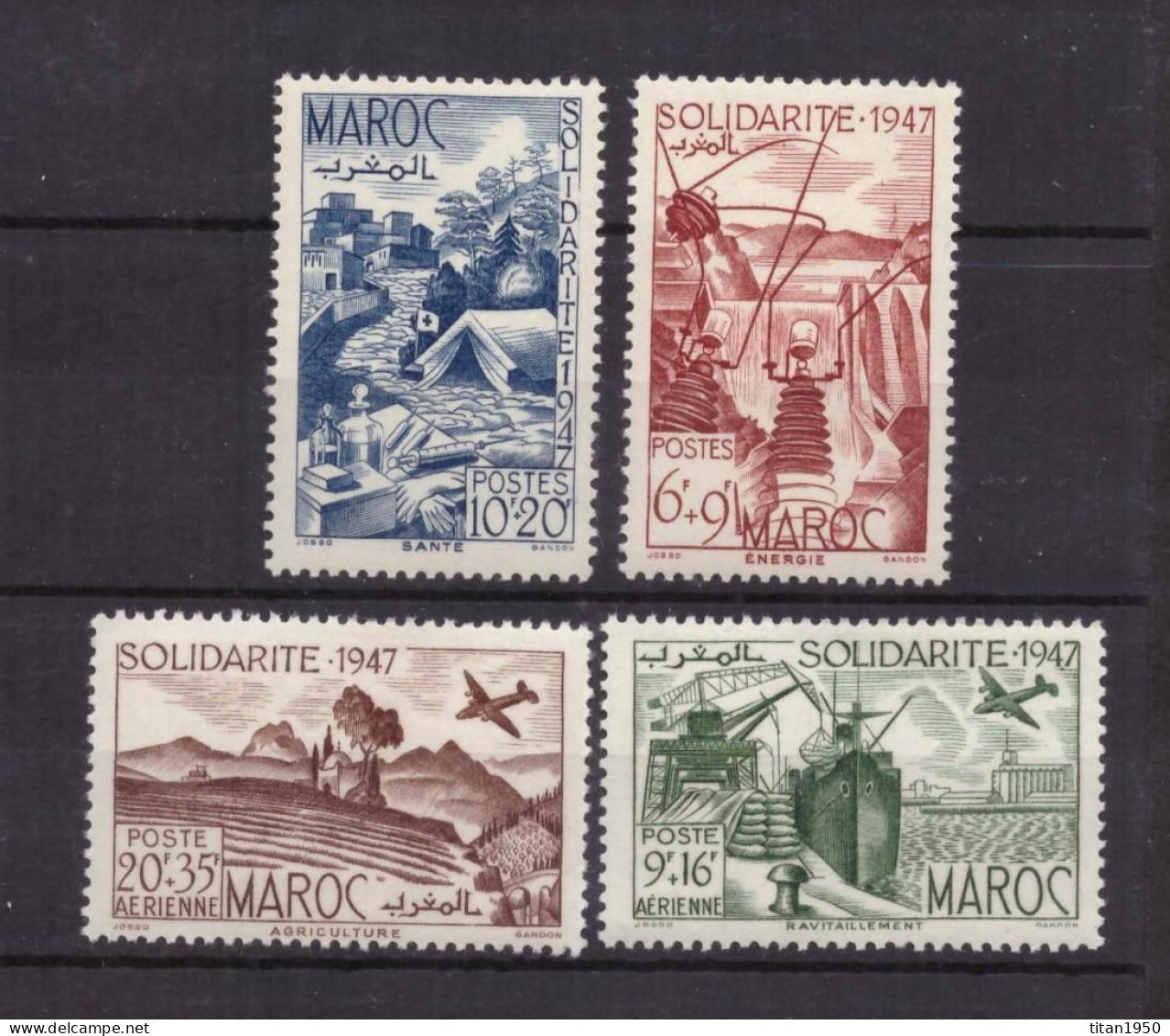 MAROC - 1948-  - 2 Séries De 2 Timbres Neufs ** Cote  12 € - Unused Stamps