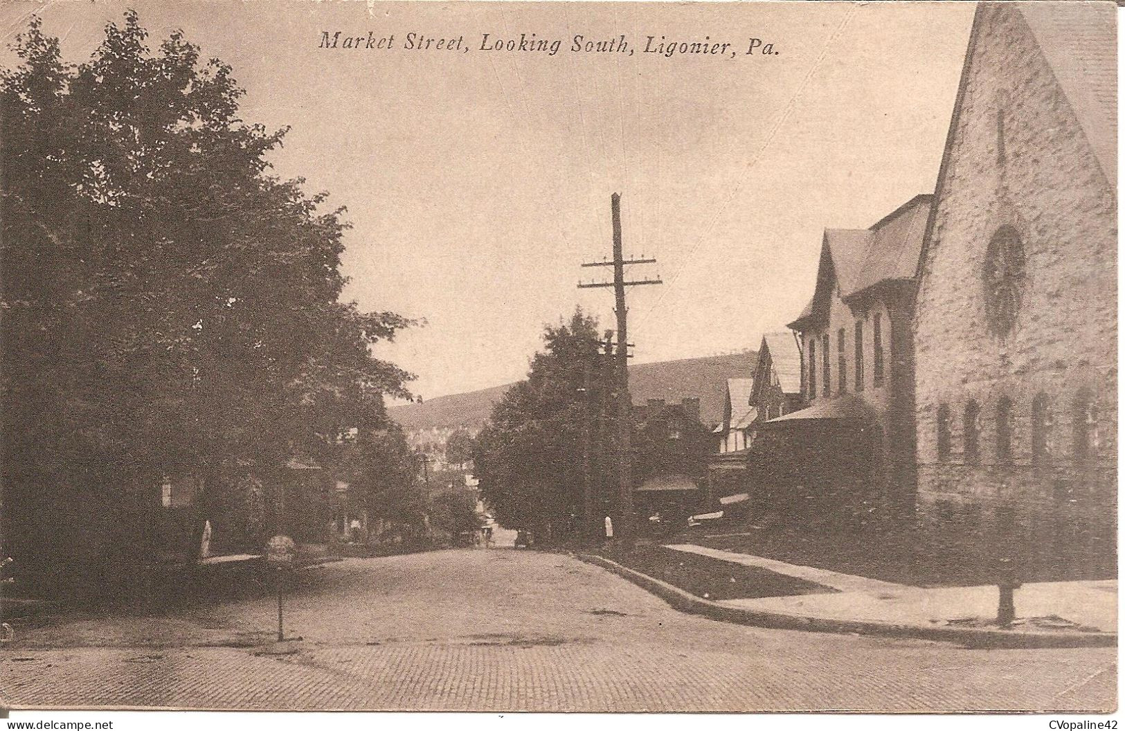 PENNSYLVANIA - LIGONIER - Market Street , Looking South In 1924 - Andere & Zonder Classificatie