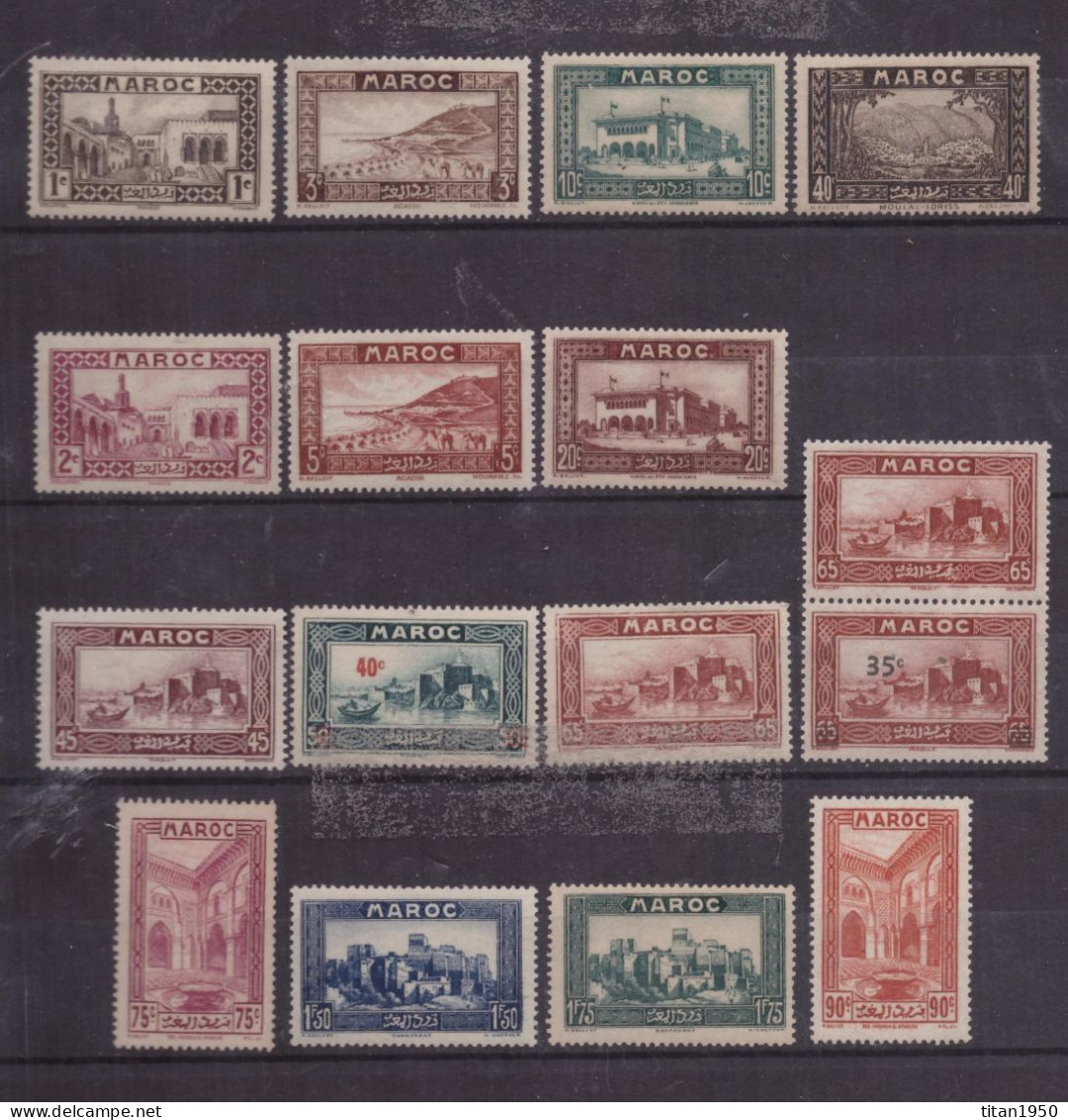 MAROC - Paysages & Monuments - 1933-1940 - Lot De 16 Tmbres Neufs ** - Cote  19 € - Ungebraucht