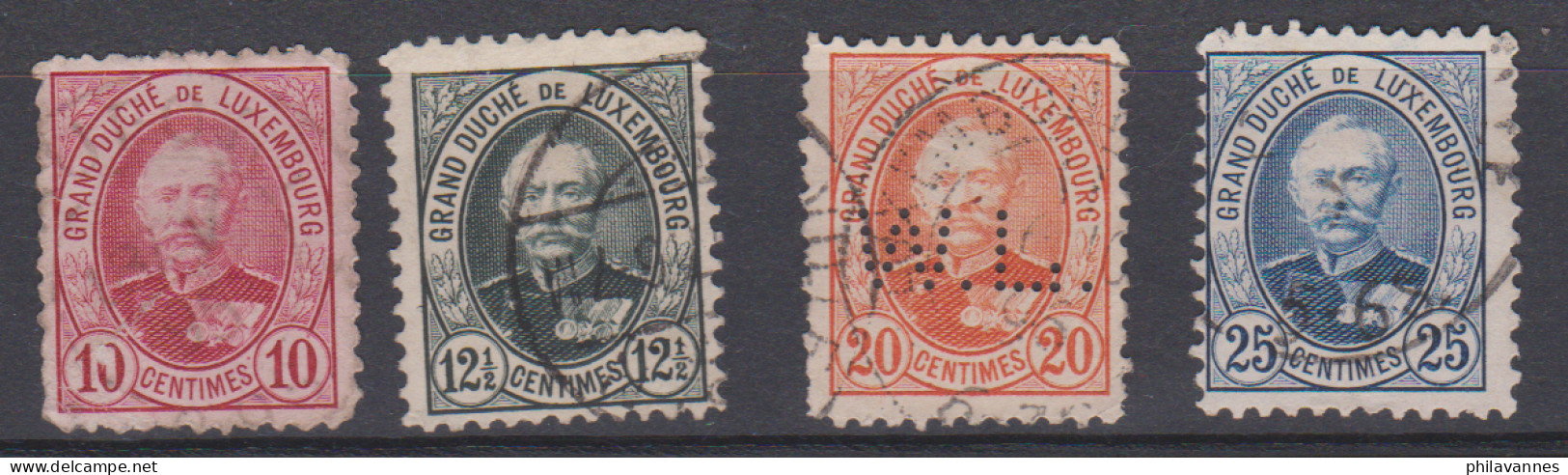 Luxembourg,n° 59+60+61+62 ( Lux/ 1.2) - 1891 Adolphe De Face