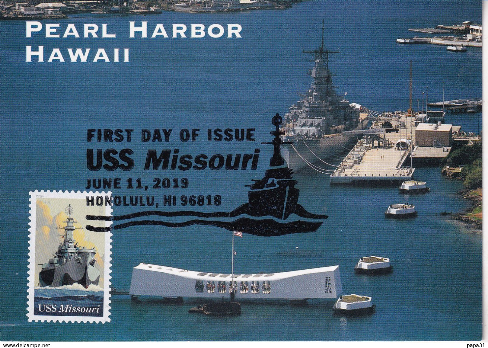 PEARL HARBOR HAWAIL  Avec Son Timbre - Honolulu