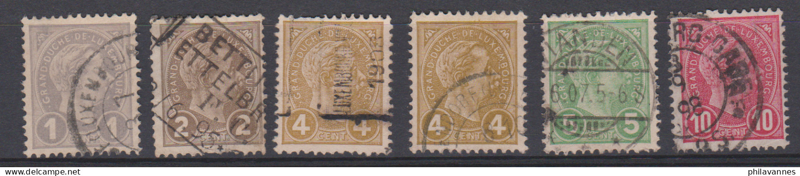 Luxembourg,n° 69+70+71+72+73 ( Lux/ 1.4) - 1895 Adolphe Right-hand Side