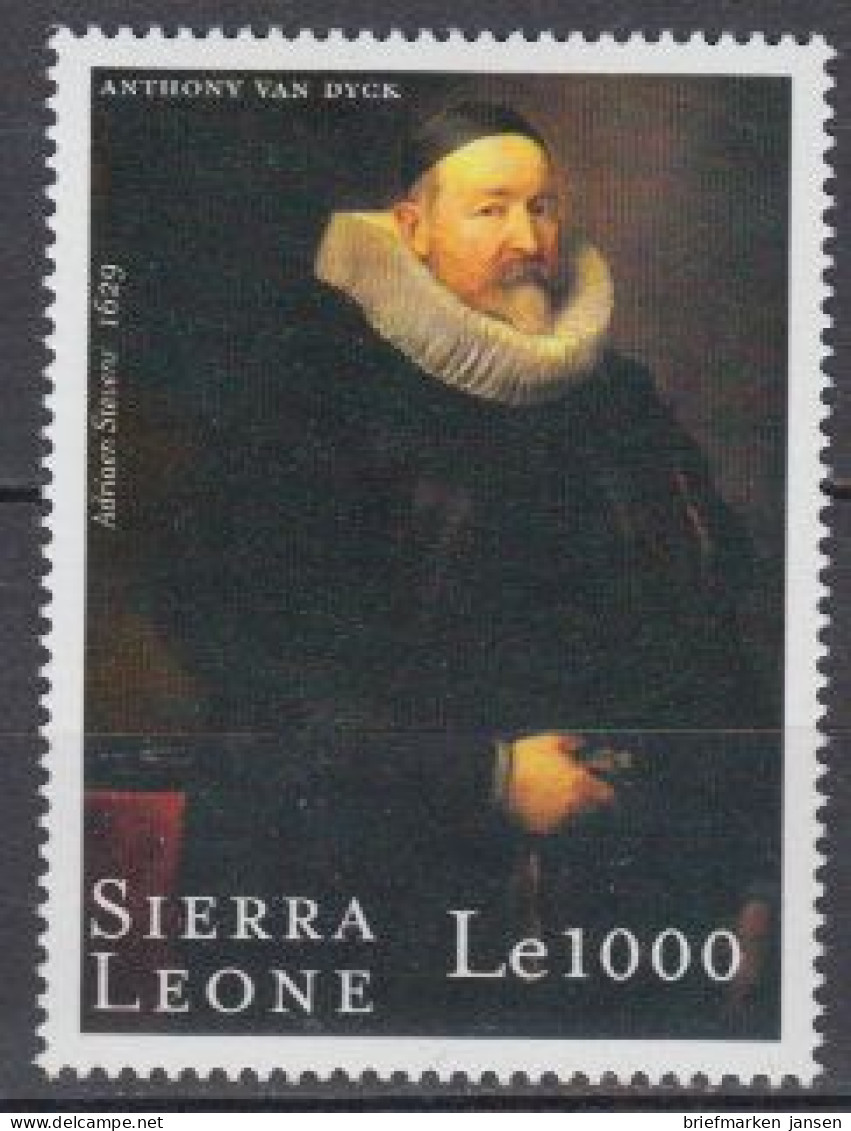 Sierra Leone Mi.Nr. 3439 400.Geb. Van Dyck, Gemälde Adriaen Stevens (1000) - Sierra Leone (1961-...)
