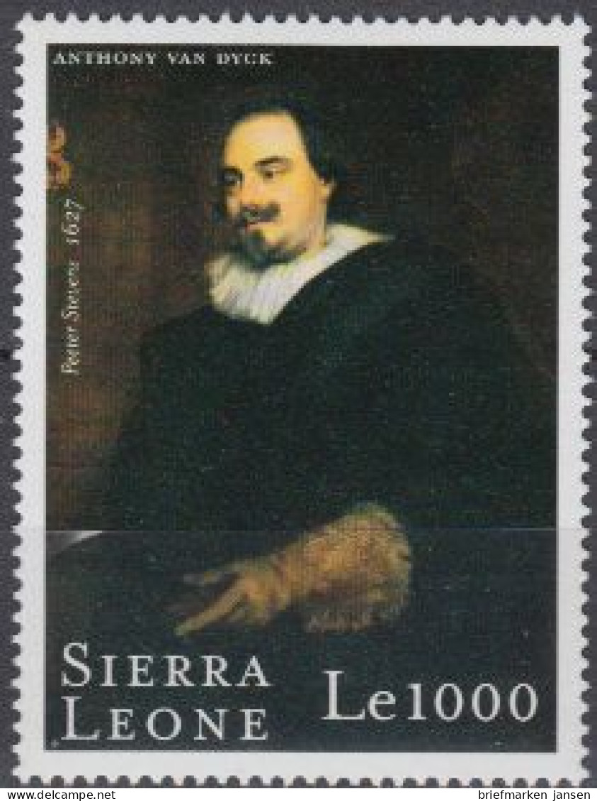 Sierra Leone Mi.Nr. 3438 400.Geb. Van Dyck, Gemälde Peeter Stevens (1000) - Sierra Leone (1961-...)