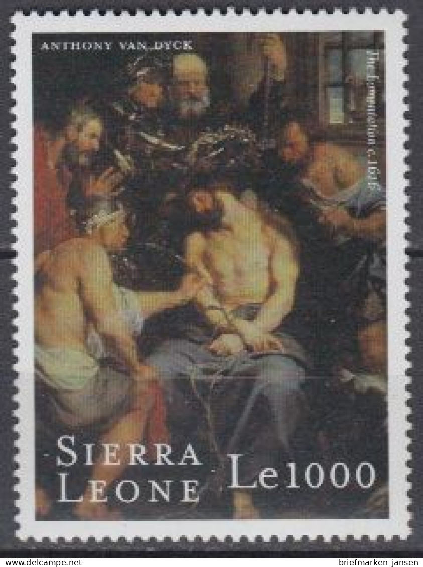 Sierra Leone Mi.Nr. 3447 400.Geb. Van Dyck, Gemälde Beweinung Christi (1000) - Sierra Leone (1961-...)