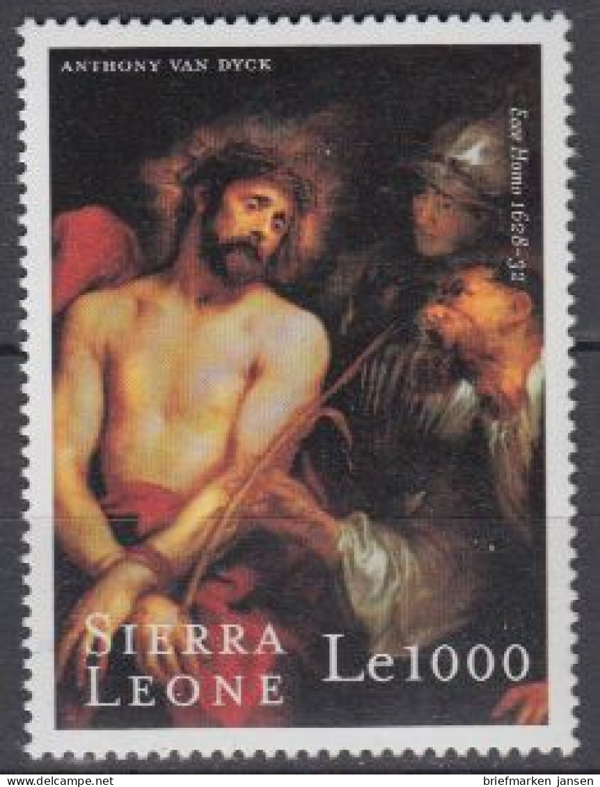 Sierra Leone Mi.Nr. 3456 400.Geb. Van Dyck, Gemälde Ecce Homo (1000) - Sierra Leone (1961-...)