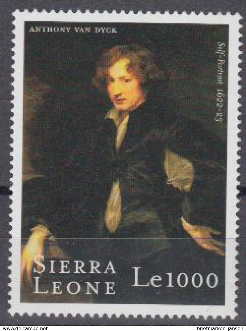 Sierra Leone Mi.Nr. 3462 400.Geb. Van Dyck, Selbstbildnis 1622/23 (1000) - Sierra Leone (1961-...)