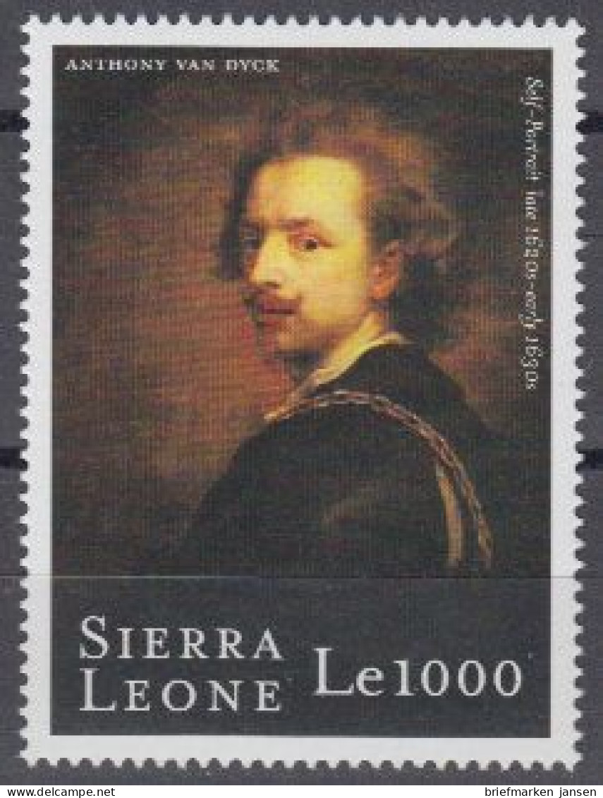 Sierra Leone Mi.Nr. 3464 400.Geb. Van Dyck, Selbstbildnis (1000) - Sierra Leone (1961-...)