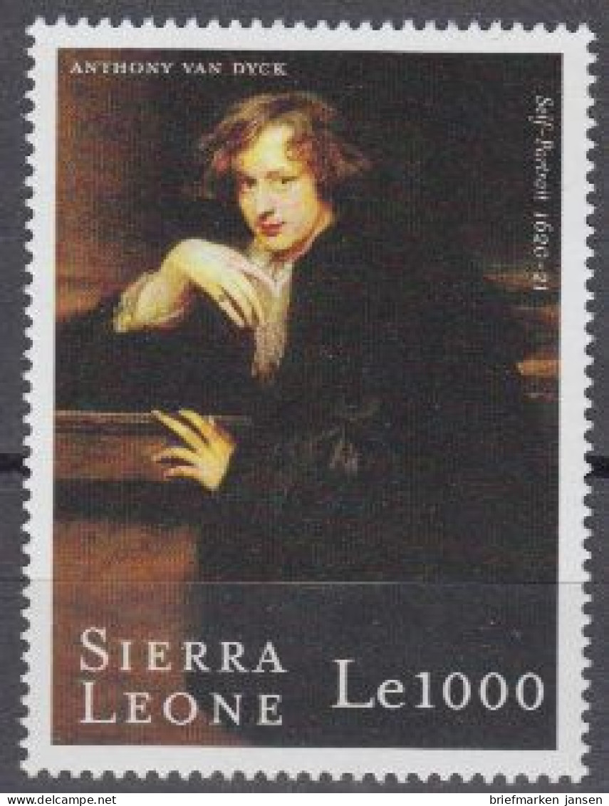 Sierra Leone Mi.Nr. 3461 400.Geb. Van Dyck, Selbstbildnis 1620/21 (1000) - Sierra Leone (1961-...)