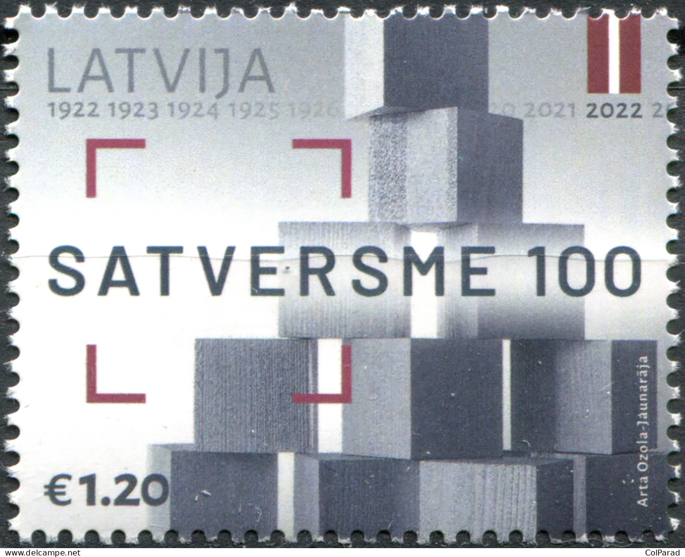 LATVIA - 2022 - STAMP MNH ** - 100th Anniversary Of The Constitution Of Latvia - Lettonie