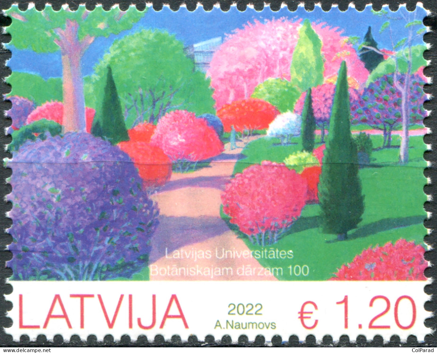 LATVIA - 2022 - STAMP MNH ** - University Of Latvia Botanical Garden - Lettonie