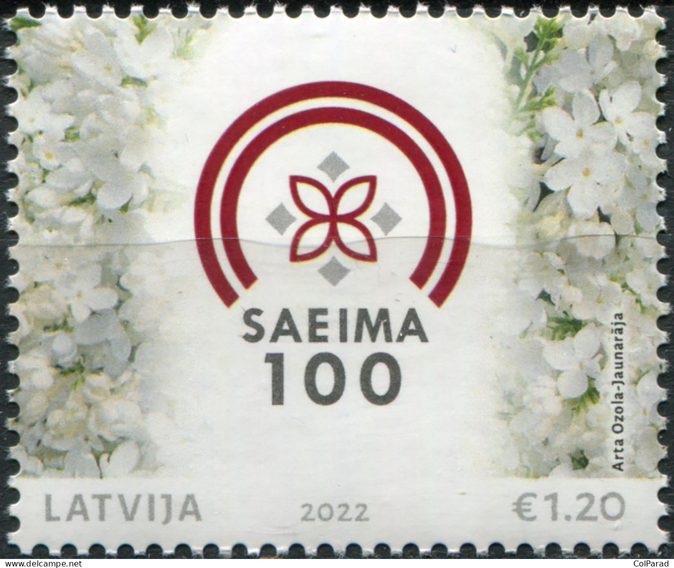 LATVIA - 2022 - STAMP MNH ** - 100th Anniversary Of The Parliament Of Latvia - Letland