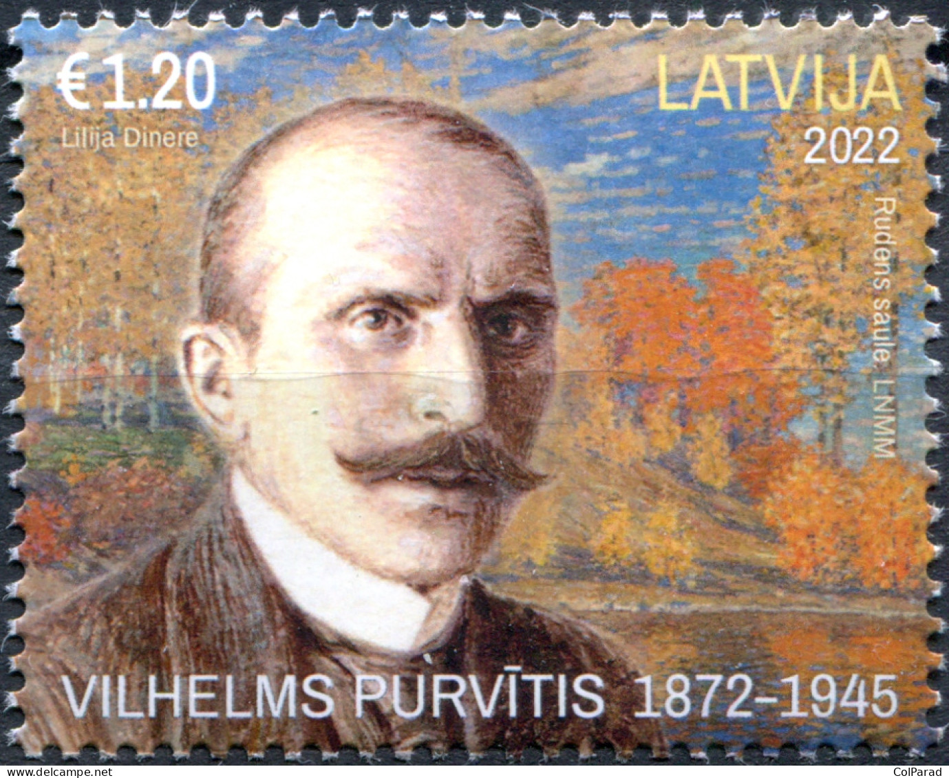 LATVIA - 2022 - STAMP MNH ** - Vilhelms Purvitis, Painter - Lettonia