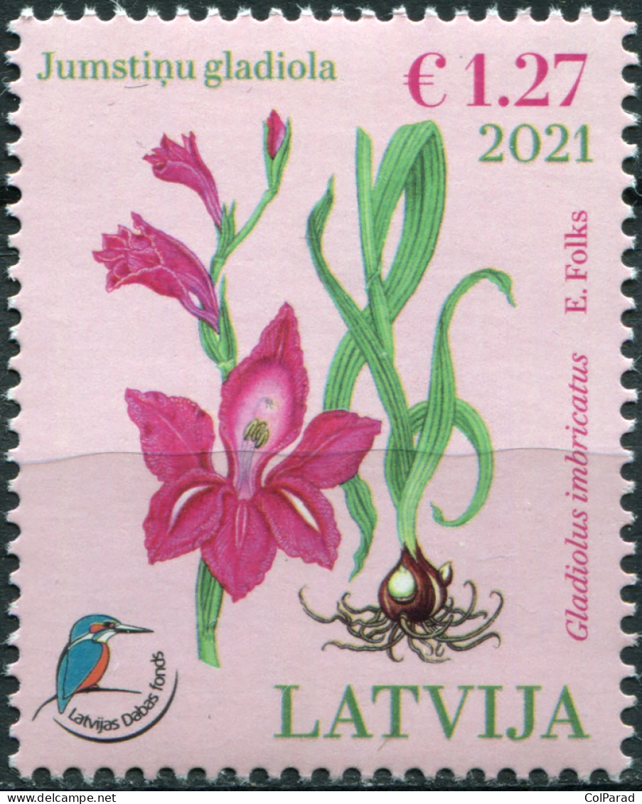 LATVIA - 2021 - STAMP MNH ** - Gladiolus (Gladiolus Imbricatus) (I) - Letland