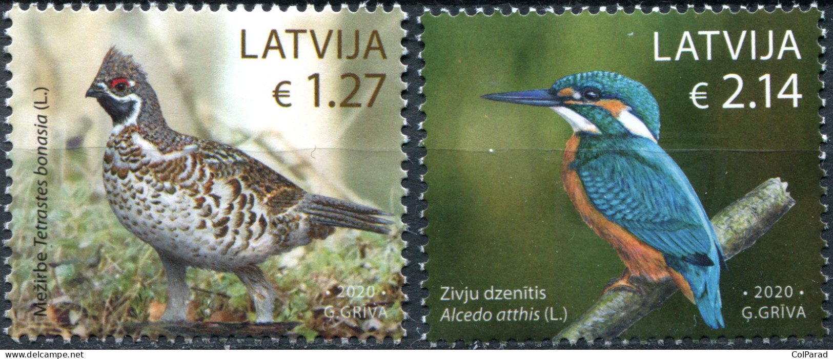 LATVIA - 2020 - SET OF 2 STAMPS MNH ** - National Birds - Lettonie