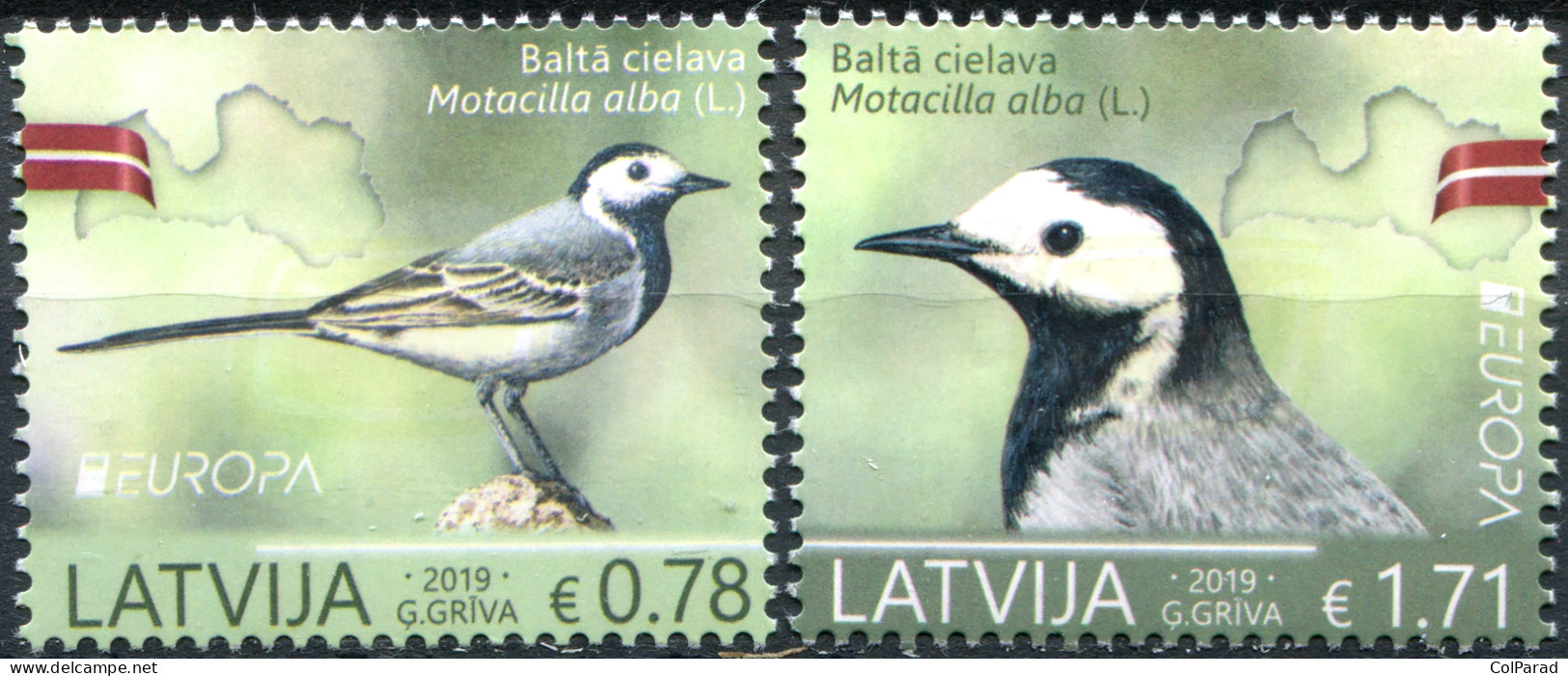 LATVIA - 2019 - STAMP MNH ** - National Birds - Letland