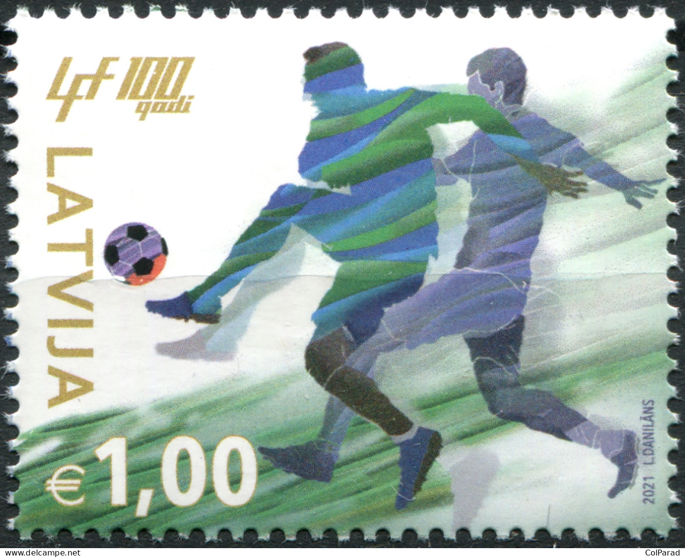 LATVIA - 2021 - STAMP MNH ** - 100 Years Of The Latvian Football Association - Letland