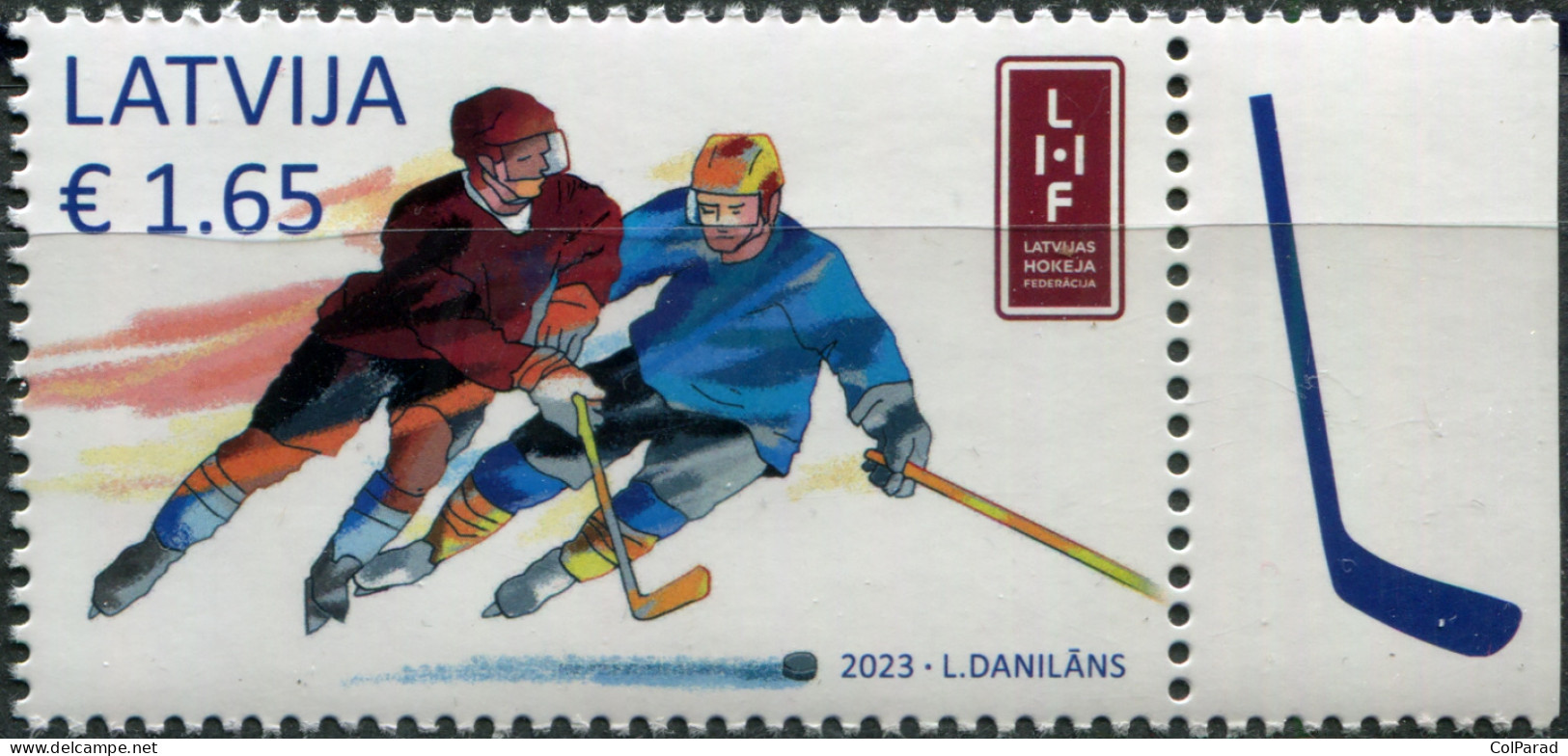 LATVIA - 2023 - STAMP MNH ** - World Ice Hockey Championships (II) - Letland