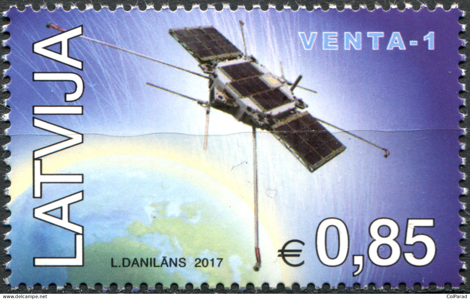 LATVIA - 2017 - STAMP MNH ** - First Latvian Satellite "Venta 1" - Letland