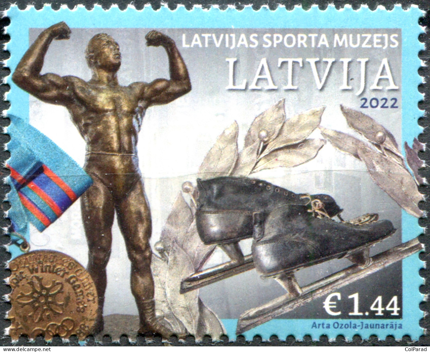 LATVIA - 2022 - STAMP MNH ** - Latvia Sports Museum - Letland